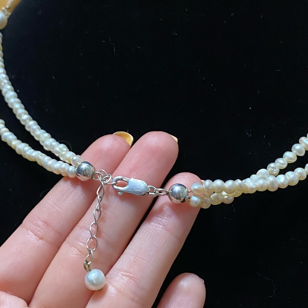 925 Freshwater & Natural Pearl Necklace ✨😍 - Picture 7 of 8